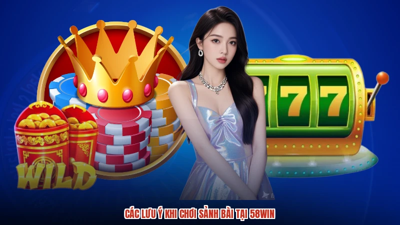 Các lưu ý khi chơi sảnh bài tại 58WIN